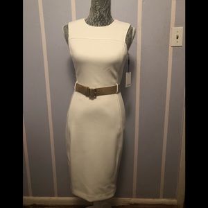 Calvin Klein Size 2 White Dress